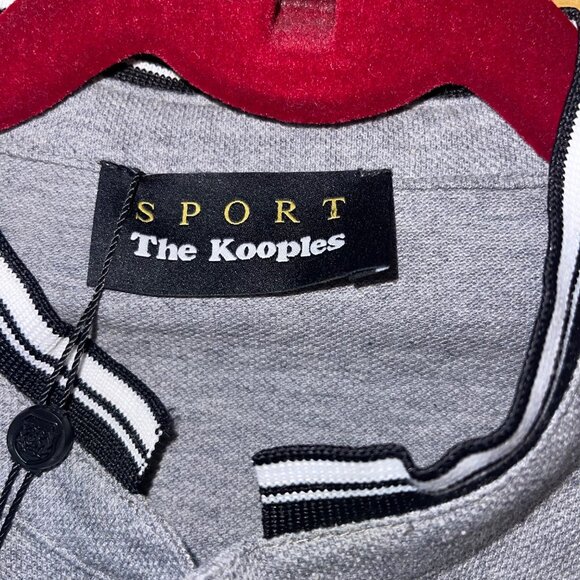 The Kooples Mens Polo Shirt Size Small Gray Short Sleeve Pure Cotton New - Picture 3 of 10